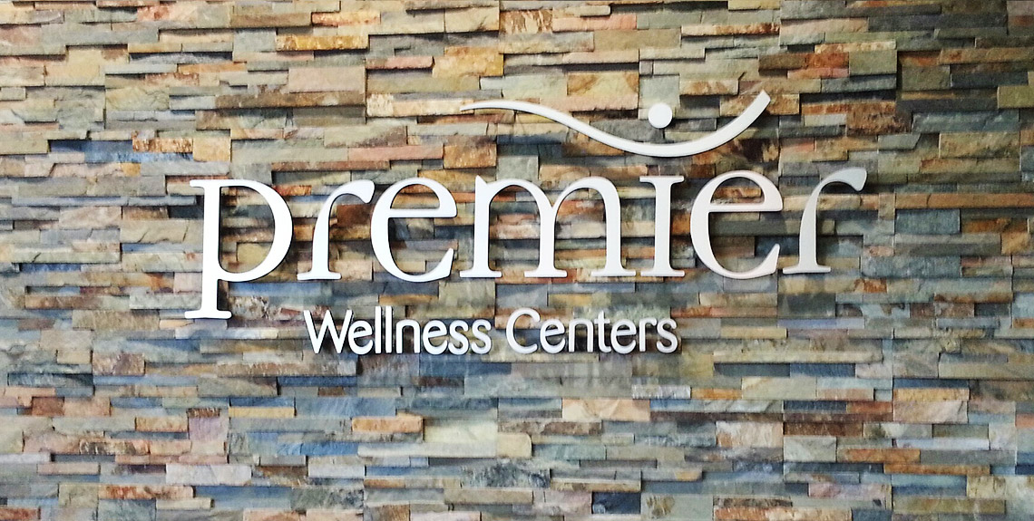 Routed & Dimensional Sign for Premier Wellness Centers by Design A Sign